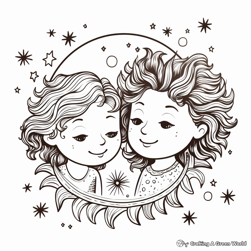 Kid-Friendly Sol and Luna Coloring Pages 4