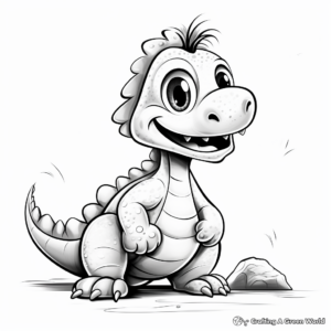 Kid-Friendly Useable Dinosaur Coloring Pages 1