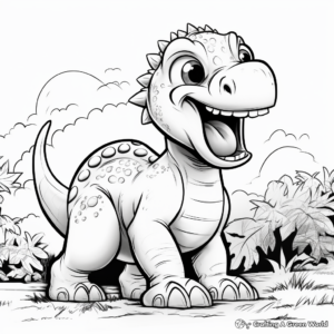 Kid-Friendly Useable Dinosaur Coloring Pages 2