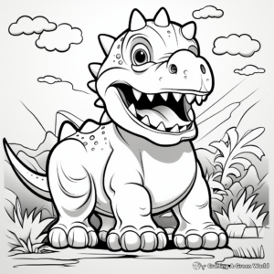 Kid's Favorite Triceratops Coloring Pages 1
