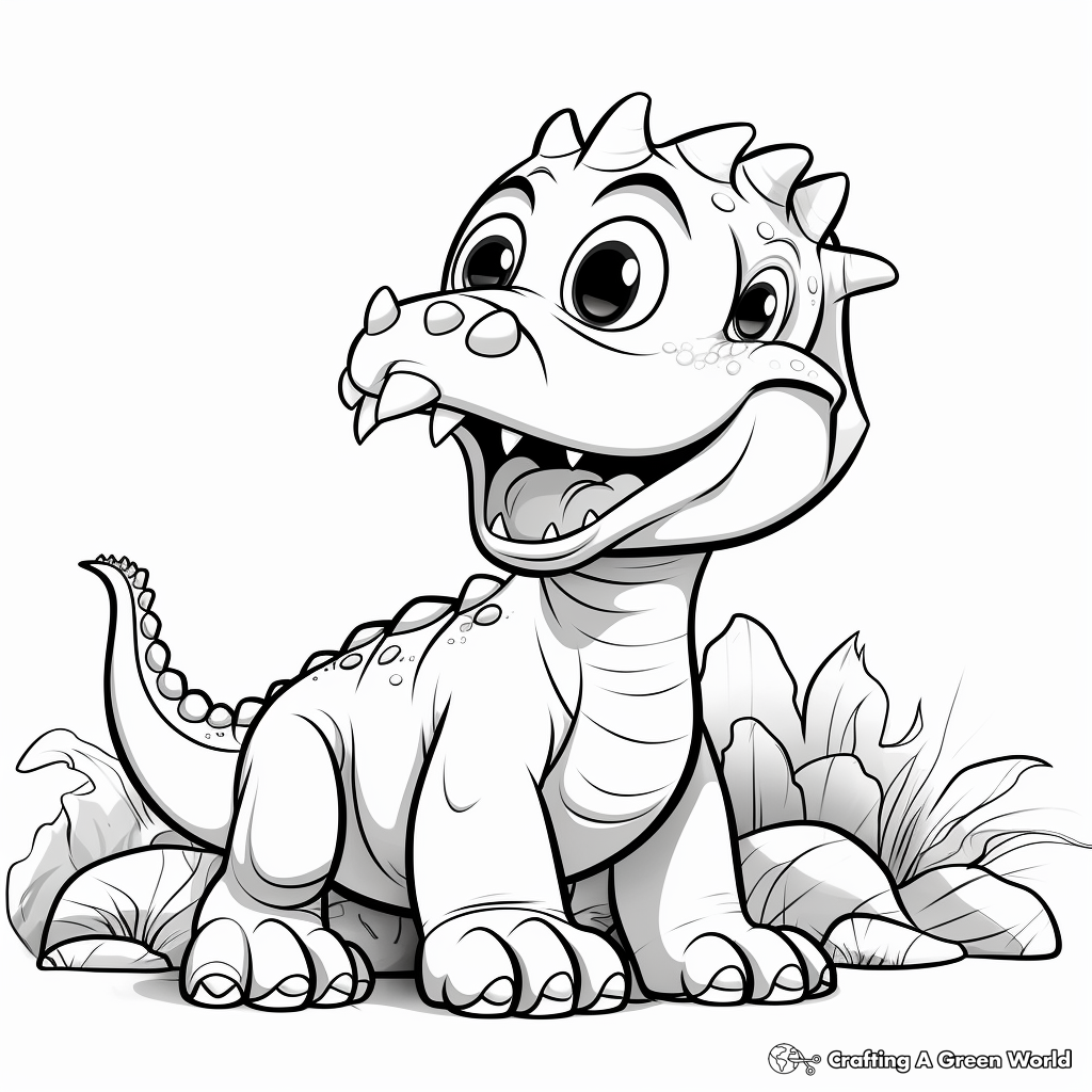 Kid's Favorite Triceratops Coloring Pages 2