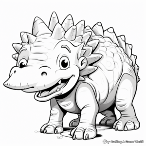 Kid's Favorite Triceratops Coloring Pages 3