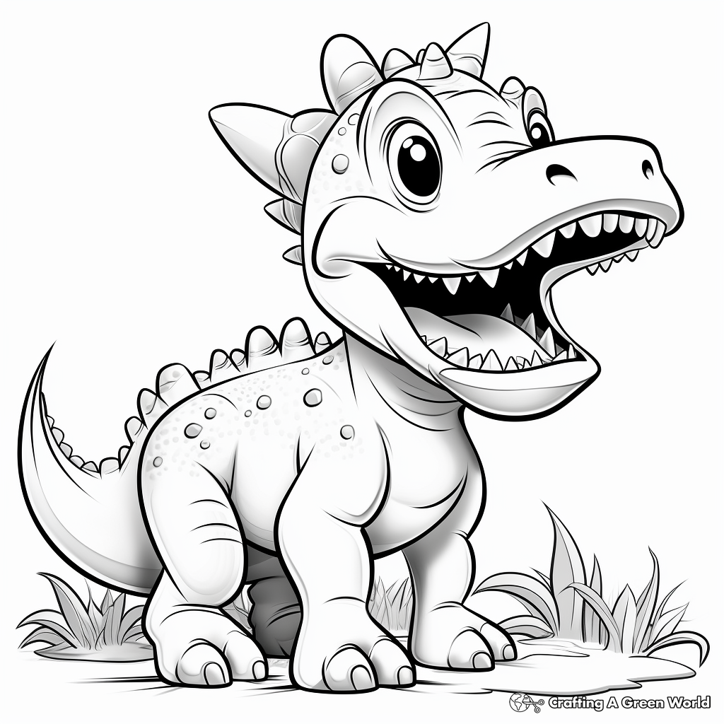 Kid's Favorite Triceratops Coloring Pages 4
