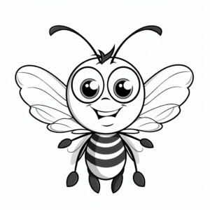 Kids-Friendly Cartoon Bumblebee Coloring Pages 1