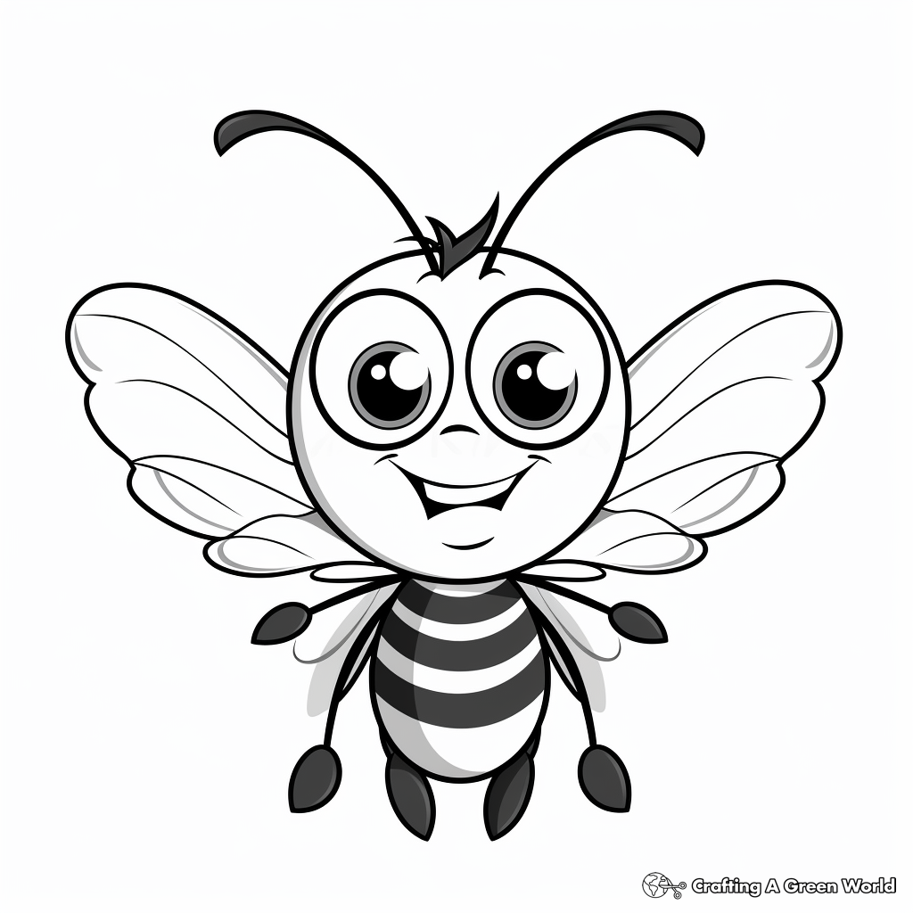 Kids-Friendly Cartoon Bumblebee Coloring Pages 1