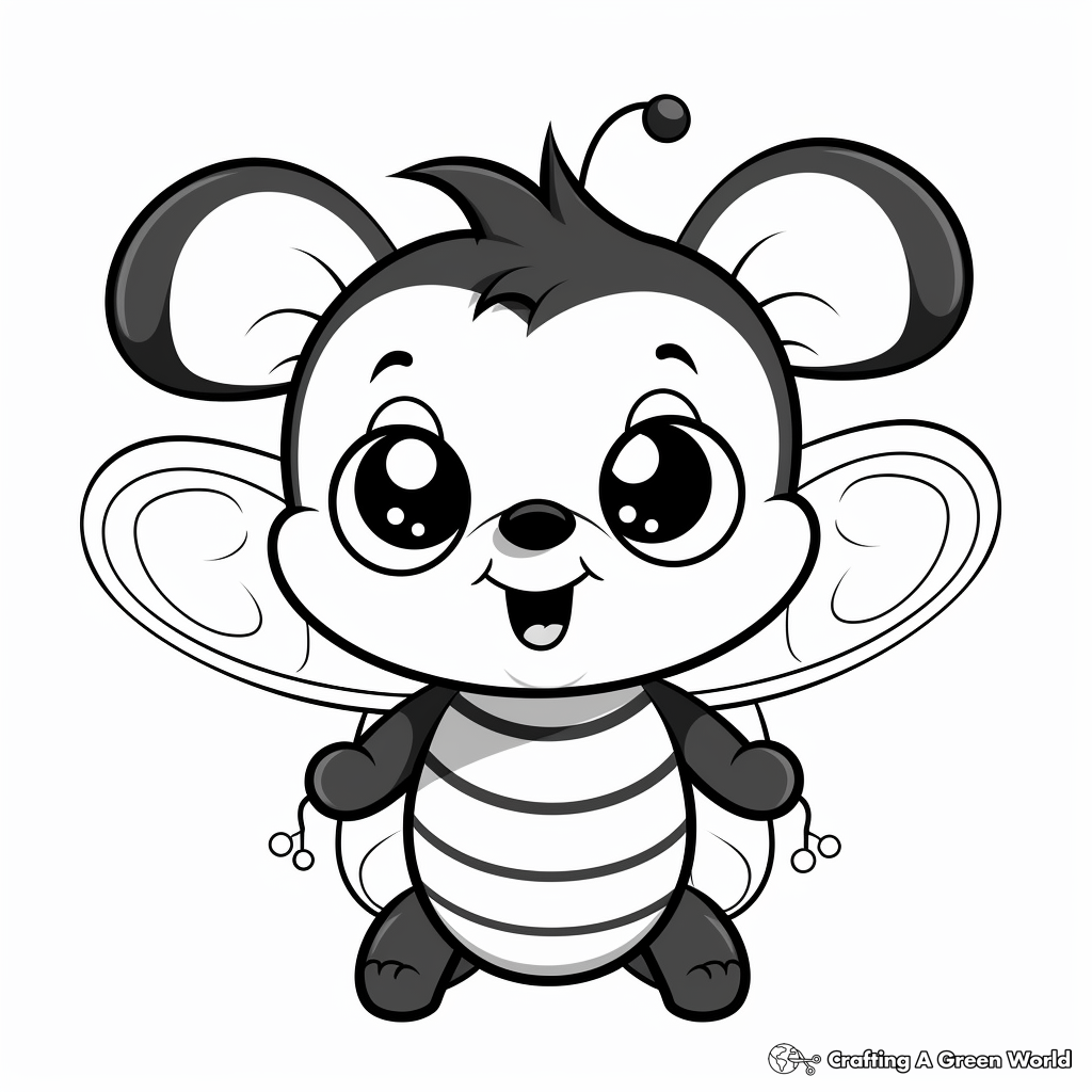 Kids-Friendly Cartoon Bumblebee Coloring Pages 2