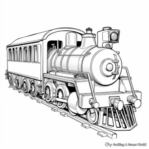 Kids Friendly Toy Train Coloring Pages 3