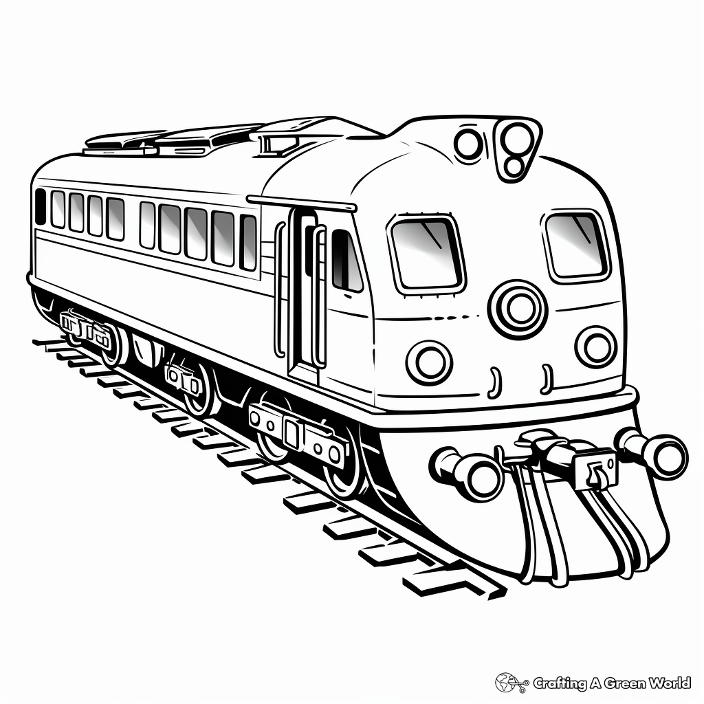 Kids Friendly Toy Train Coloring Pages 4