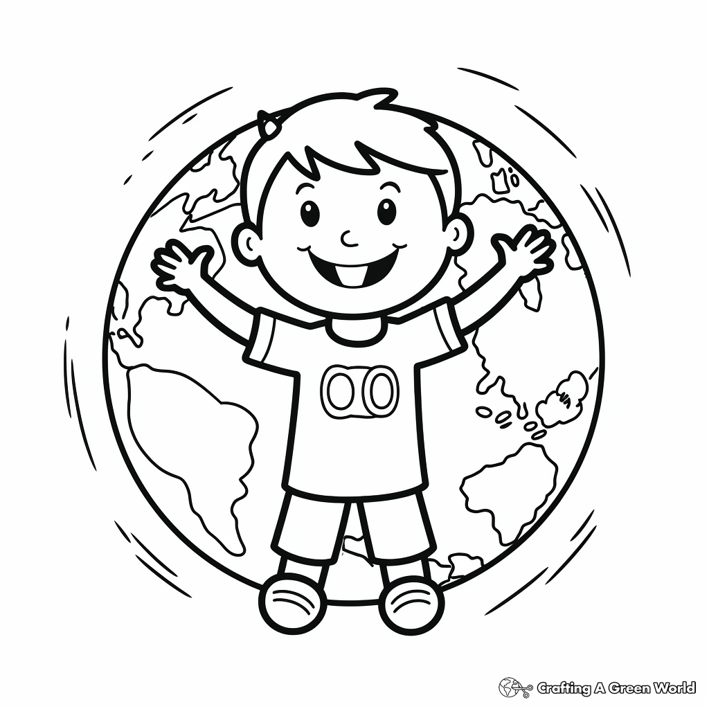 Kindergarten Friendly Earth and Space Coloring Sheets 4