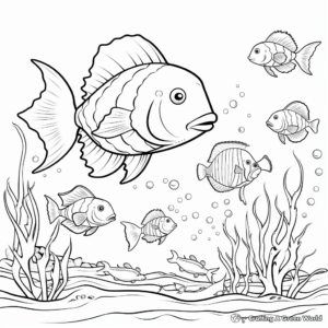 Kindergarten Sea Animals Coloring Pages 3