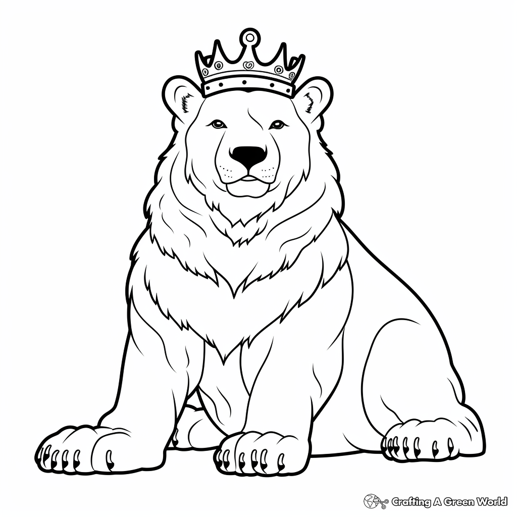 King of the Arctic: Polar Bear Coloring Pages 1