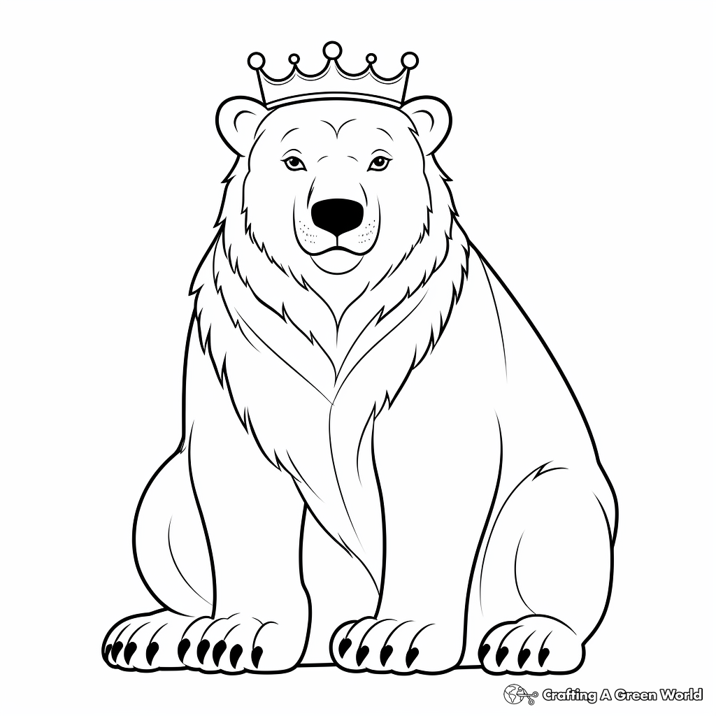 King of the Arctic: Polar Bear Coloring Pages 2