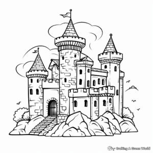 Kingdoms and Castles: Medieval Theme Coloring Pages 4