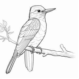 Kingfisher in Nature: Wilderness Coloring Pages 3