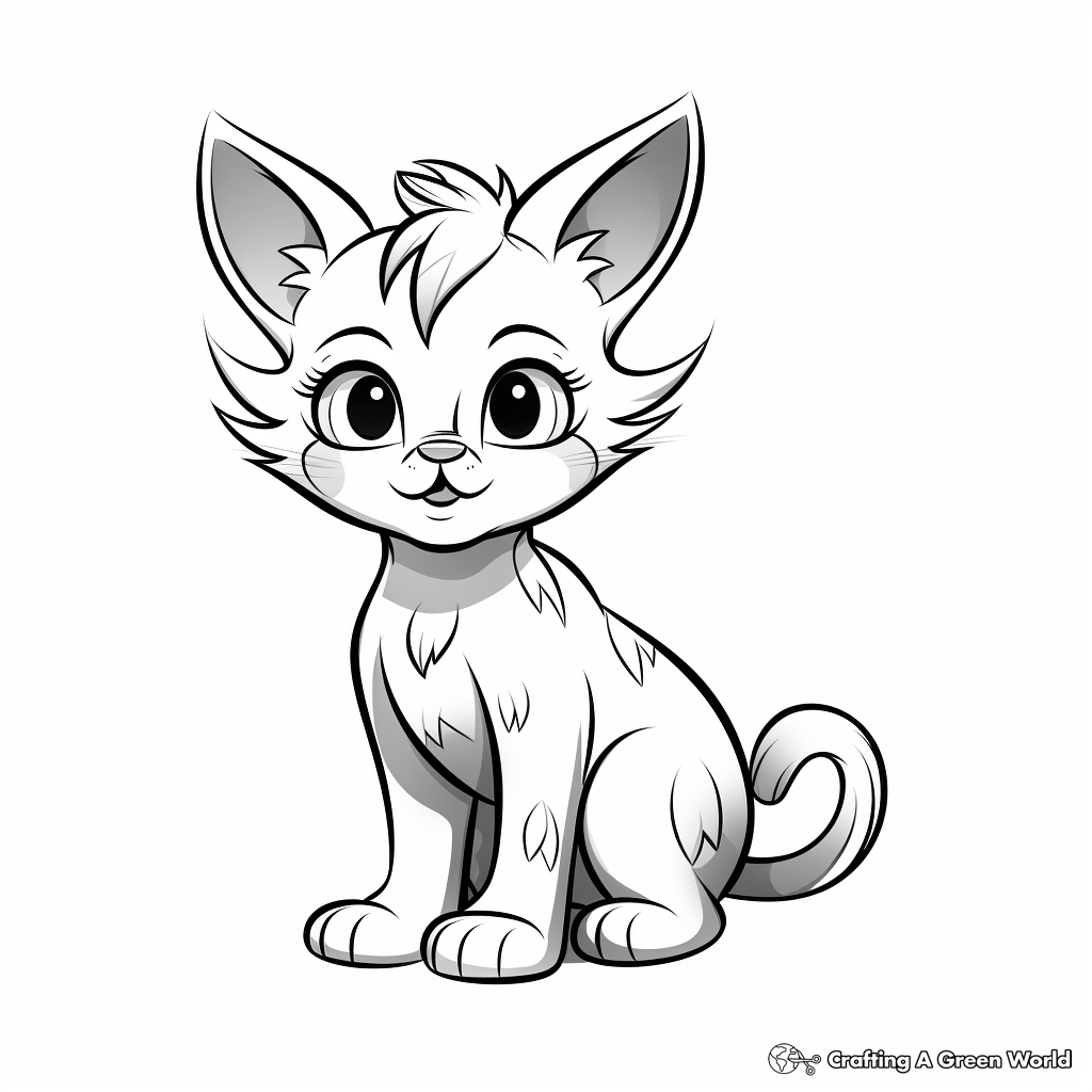 Kitten Coloring Pages for Children 1