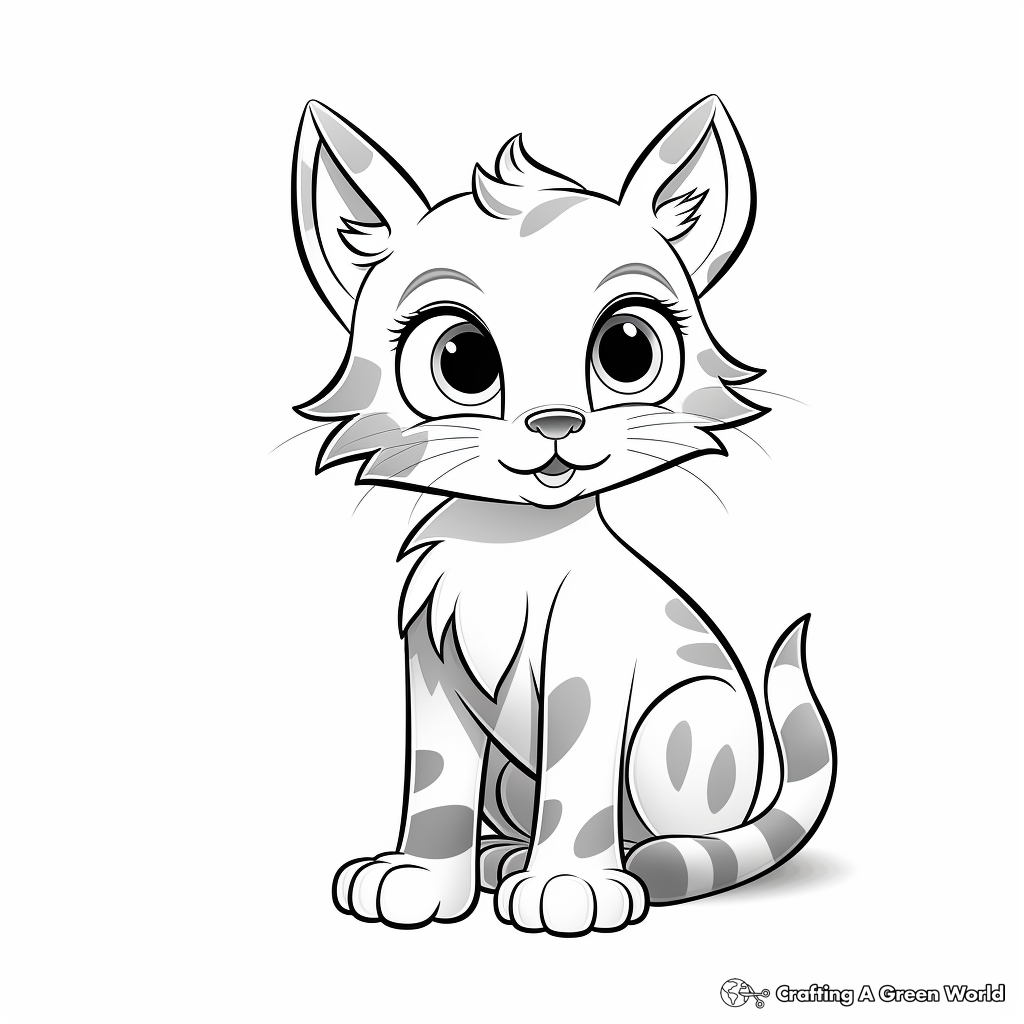 Kitten Coloring Pages for Children 2