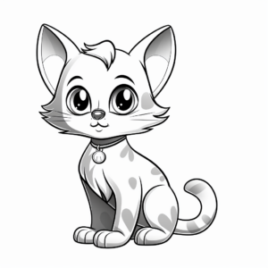 Kitten Coloring Pages for Children 3