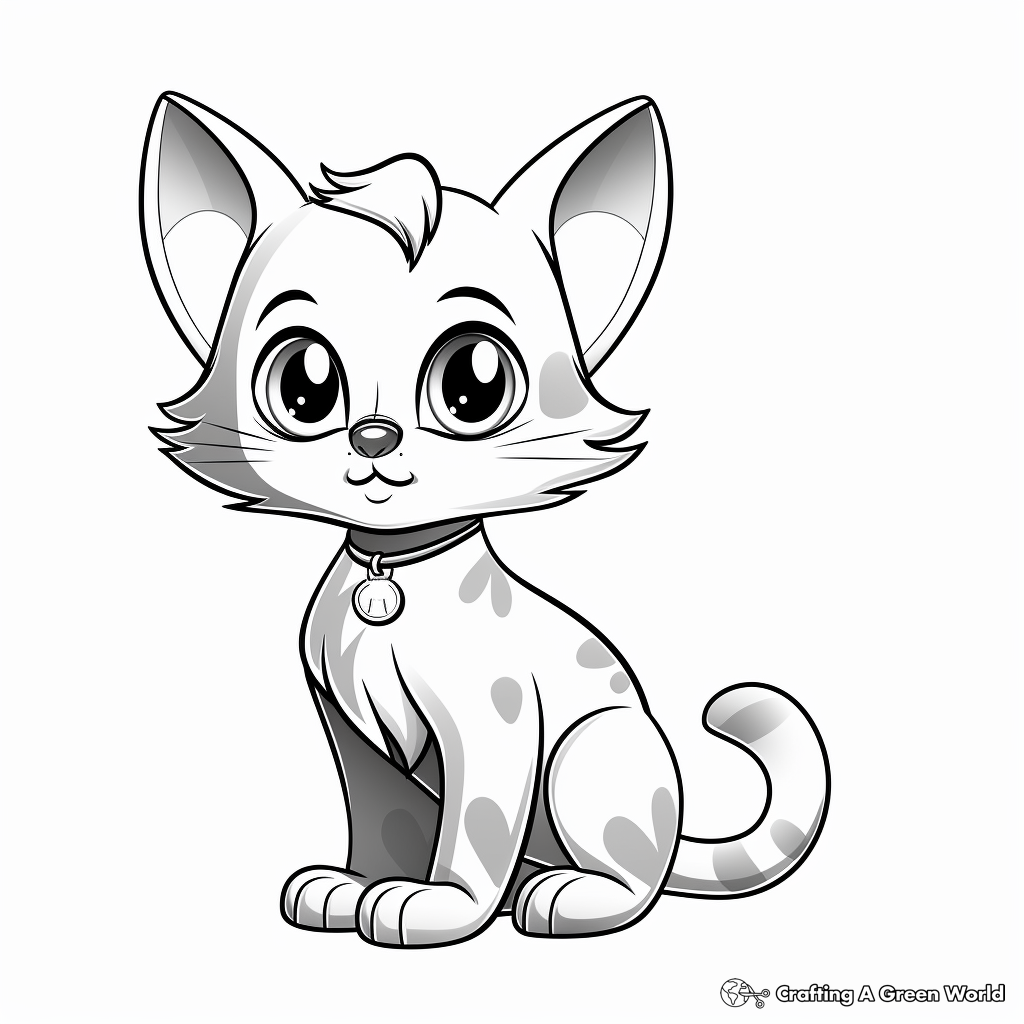 Kitten Coloring Pages for Children 3