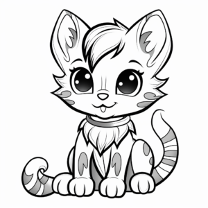 Kitten Pixie Coloring Pages 3