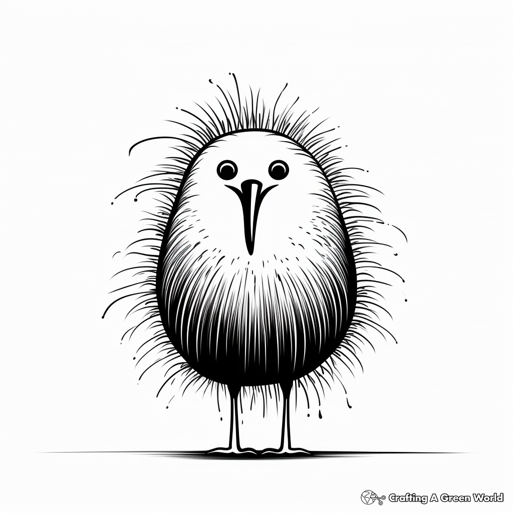 Kiwi Bird Coloring Pages 3