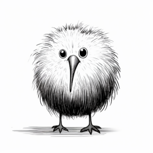 Kiwi Bird Flightless Bird Coloring Pages 3