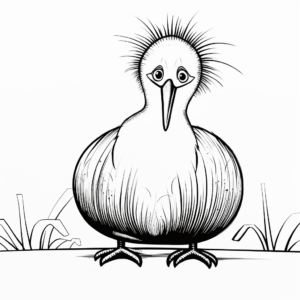 Kiwi Bird in Rainforest Coloring Pages 4