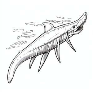 Kronosaurus Anatomy Coloring Pages for Educational Purposes 1