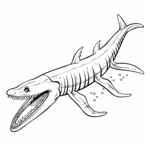 Kronosaurus Anatomy Coloring Pages for Educational Purposes 2