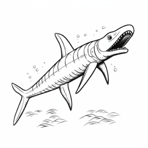 Kronosaurus and Other Sea Creatures Coloring Pages 4