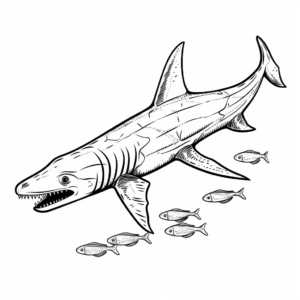 Kronosaurus Fossil Coloring Pages for Kids 3