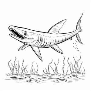 Kronosaurus Fossil Coloring Pages for Kids 4