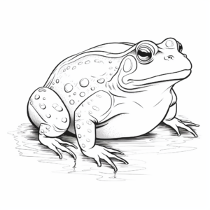 Large Adult Bullfrog Coloring Pages 3