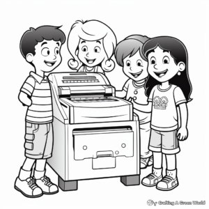 Large Commercial Printer Coloring Pages 4