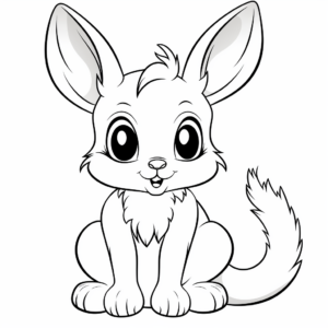 Large-Eyed Squirrel Coloring Activity Pages 2