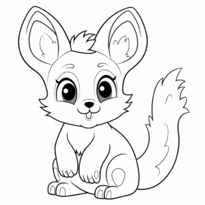 Large-Eyed Squirrel Coloring Activity Pages 4