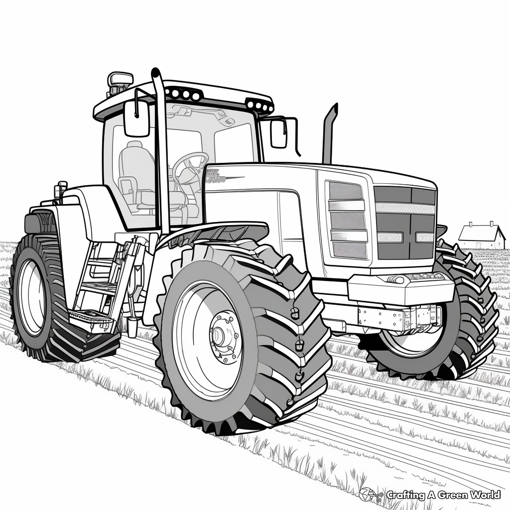 Large Scale Combine Tractor Coloring Pages 3