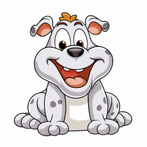 Laughing Cartoon Hippo with Big Eyes Coloring Pages 4