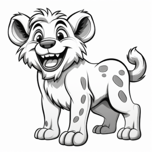 Laughing Cartoon Hyena Coloring Pages 3
