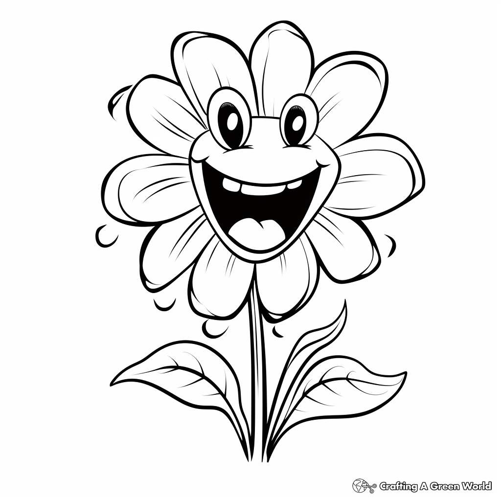 Laughing Daffodils Flower Coloring Pages 3
