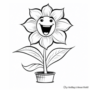 Laughing Daffodils Flower Coloring Pages 4