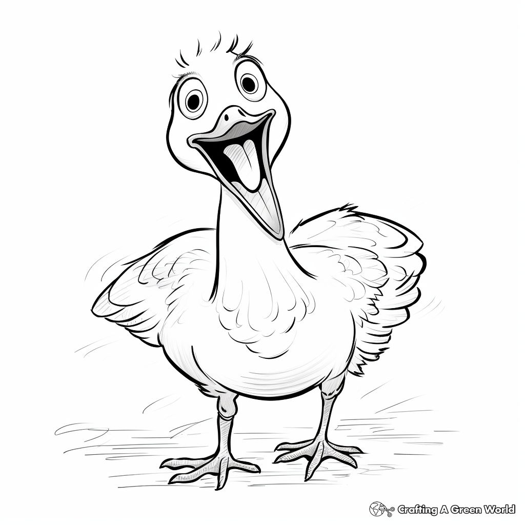 Laughing Goose Coloring Pages for Kids 1
