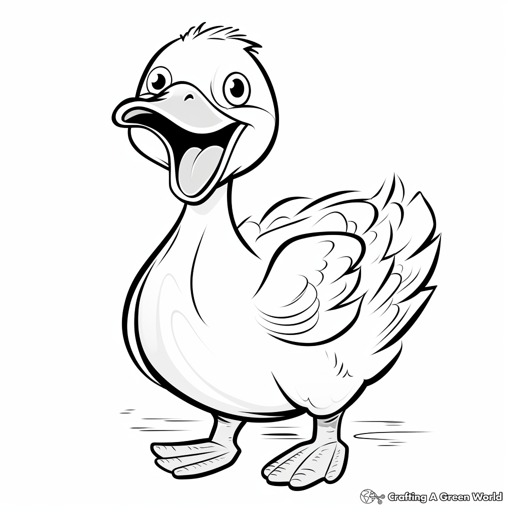 Laughing Goose Coloring Pages for Kids 2