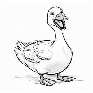 Laughing Goose Coloring Pages for Kids 3