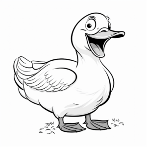 Laughing Goose Coloring Pages for Kids 4