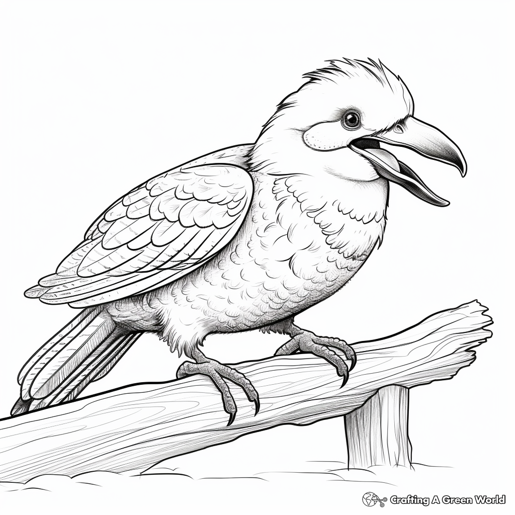 Laughing Kookaburra Coloring Pages 1