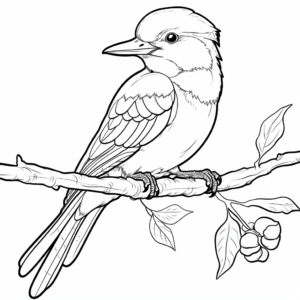 Laughing Kookaburra Kingfisher Coloring Pages 4