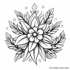 Lavender Mandala Coloring Sheets for Relaxation 4