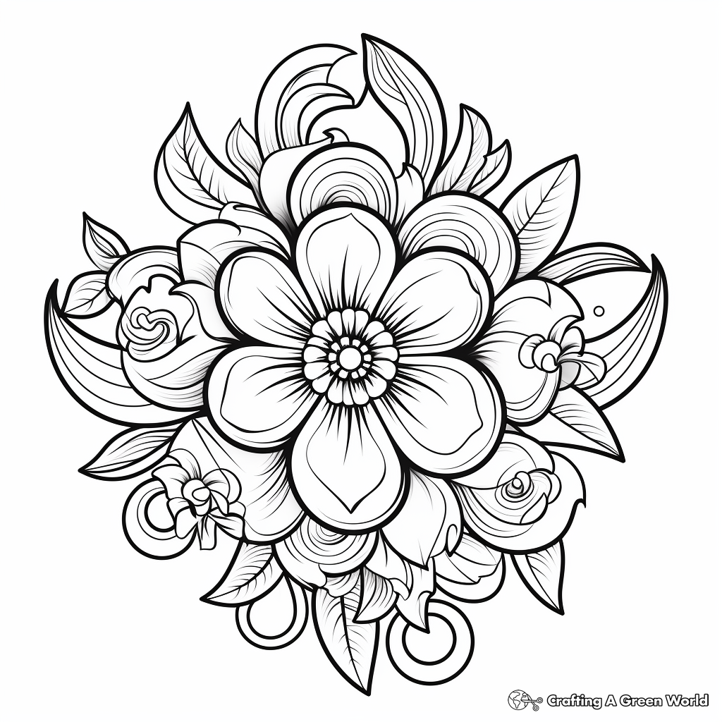 Lavish Floral Mandala Coloring Pages 4