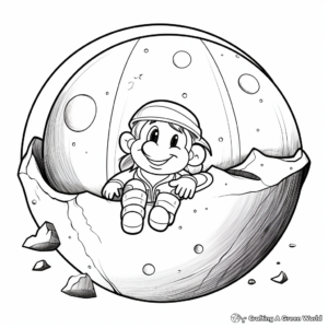 Layered Sedna Dwarf Planet Coloring Pages for Adults 1