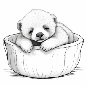 Lazy Baby Sloth Coloring Pages 1